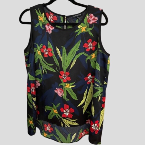 Mario Serrani Floral Sleeveless Blouse Large - Picture 3 of 12